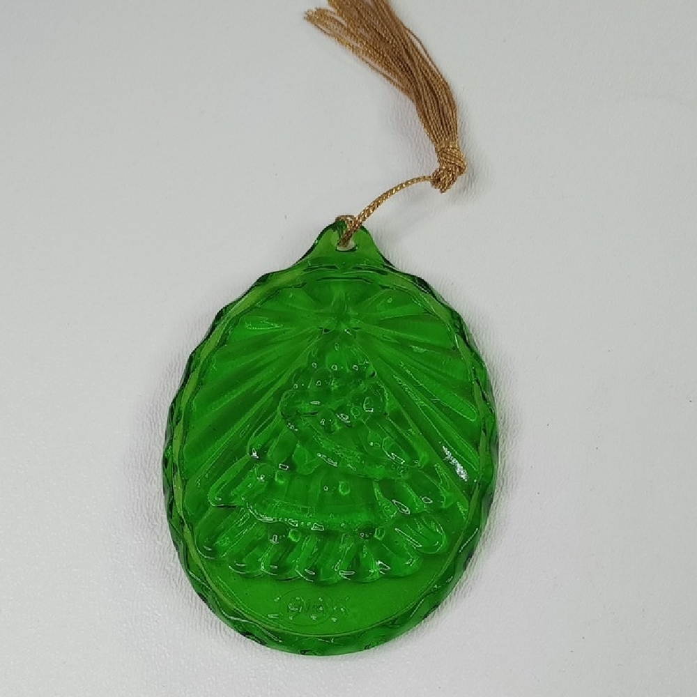 Green Glass Christmas Ornament